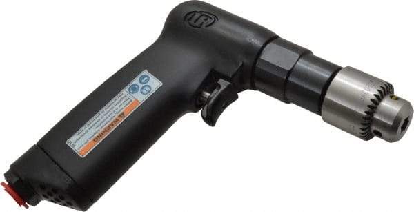 Ingersoll-Rand - 1/4" Keyed Chuck - Pistol Grip Handle, 2,800 RPM, 11 CFM, 0.25 hp, 90 psi - Benchmark Tooling