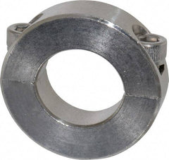 Climax Metal Products - 15/16" Bore, Stainless Steel, Two Piece Two Piece Split Shaft Collar - 1-3/4" Outside Diam, 1/2" Wide - Benchmark Tooling