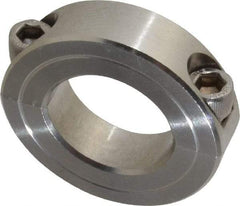 Climax Metal Products - 1-1/16" Bore, Stainless Steel, Two Piece Two Piece Split Shaft Collar - 1-7/8" Outside Diam, 1/2" Wide - Benchmark Tooling