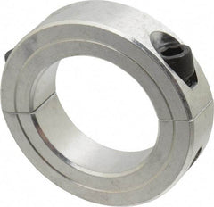 Climax Metal Products - 1-3/4" Bore, Aluminum, Two Piece Two Piece Split Shaft Collar - 2-3/4" Outside Diam, 11/16" Wide - Benchmark Tooling