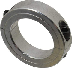 Climax Metal Products - 1-7/8" Bore, Aluminum, Two Piece Two Piece Split Shaft Collar - 2-7/8" Outside Diam, 11/16" Wide - Benchmark Tooling