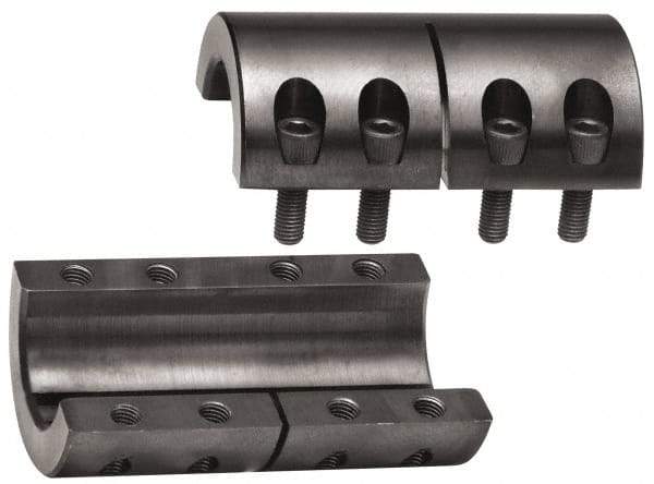 Climax Metal Products - 3/4" Inside x 1-1/2" Outside Diam, Two Piece Rigid Coupling without Keyway - 2-1/4" Long - Benchmark Tooling