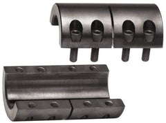 Climax Metal Products - 1-1/4" Inside x 2-1/16" Outside Diam, Two Piece Rigid Coupling without Keyway - 3-1/4" Long - Benchmark Tooling