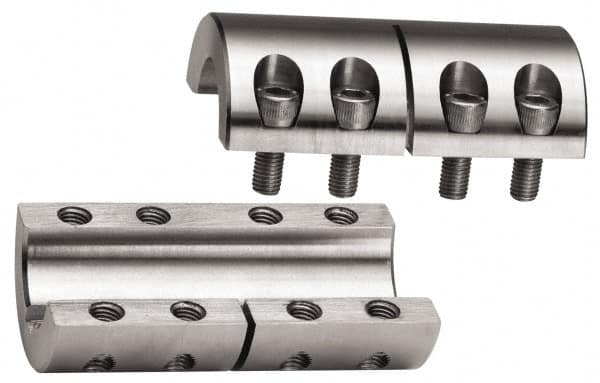 Climax Metal Products - 5/8" Inside x 1-5/16" Outside Diam, Two Piece Rigid Coupling without Keyway - 2" Long - Benchmark Tooling