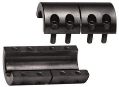 Climax Metal Products - 3/8" Inside x 7/8" Outside Diam, Two Piece Rigid Coupling with Keyway - 1-3/8" Long x 3/32" Keyway Width x 3/64" Keyway Depth - Benchmark Tooling