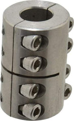 Climax Metal Products - 3/4" Inside x 1-1/2" Outside Diam, Two Piece Rigid Coupling without Keyway - 2-1/4" Long - Benchmark Tooling