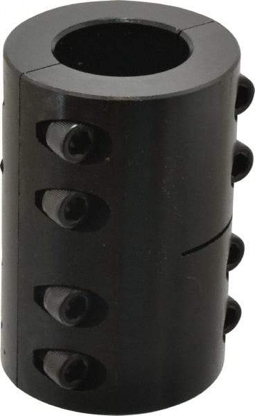 Climax Metal Products - 1-1/2" Inside x 2-5/8" Outside Diam, Two Piece Rigid Coupling without Keyway - 3-7/8" Long - Benchmark Tooling