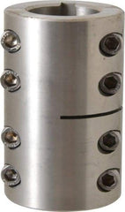 Climax Metal Products - 1-1/4" Inside x 2-1/16" Outside Diam, Two Piece Rigid Coupling with Keyway - 3-1/4" Long x 1/4" Keyway Width x 1/8" Keyway Depth - Benchmark Tooling