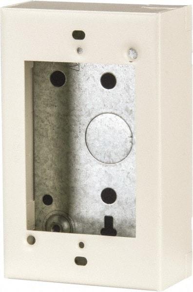 Wiremold - 1 Gang, (4) 1/2" Knockouts, Steel Rectangle Device Box - 4-5/8" Overall Height x 2-13/16" Overall Width x 1-3/8" Overall Depth - Benchmark Tooling