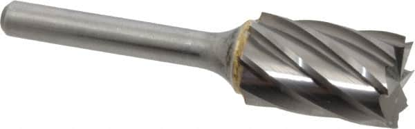 M.A. Ford - 5/8" Cut Diam, 1/4" Shank Diam, Cylinder with End Cut Head Single Cut Burr - Carbide, End Cut End, 1" LOC, 3" OAL - Benchmark Tooling