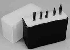 M.A. Ford - 5 Piece, 1/4" Shank Burr Set - Tungsten Carbide, Multiple Head Shape - Benchmark Tooling