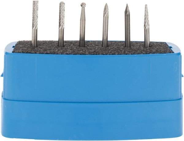 M.A. Ford - 6 Piece, 1/8" Shank Burr Set - Tungsten Carbide, Multiple Head Shape - Benchmark Tooling