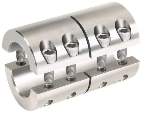 Climax Metal Products - 10mm Inside x 29mm Outside Diam, Metric Two-Piece Clamping Rigid Coupling - 45mm Long - Benchmark Tooling