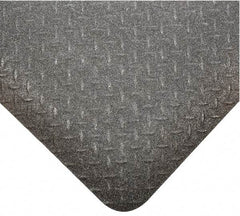 Wearwell - 75' Long x 4' Wide, Dry Environment, Anti-Fatigue Matting - Black, Vinyl with Nitrile Blend Base, Beveled on 4 Sides - Benchmark Tooling