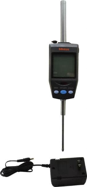 Mitutoyo - 0 to 60.9mm Range, 0.00002, 0.00005, 0.0001, 0.0002 & 0.0005" Graduation, Electronic Drop Indicator - Accurate to 0.0025mm, English & Metric System, LCD Display - Benchmark Tooling
