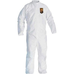 KleenGuard - Size M SMS General Purpose Coveralls - White, Zipper Closure, Open Cuffs, Open Ankles, Seamless - Benchmark Tooling