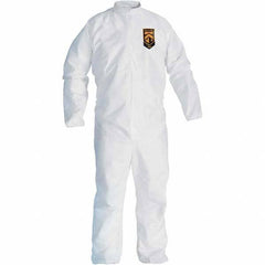 KleenGuard - Size 4XL SMS General Purpose Coveralls - White, Zipper Closure, Open Cuffs, Open Ankles, Seamless - Benchmark Tooling