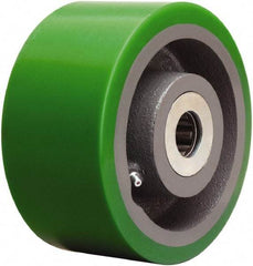Hamilton - 6 Inch Diameter x 3 Inch Wide, Polyurethane on Cast Iron Caster Wheel - 2,200 Lb. Capacity, 3-1/4 Inch Hub Length, 1-1/4 Inch Axle Diameter, Straight Roller Bearing - Benchmark Tooling