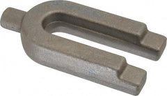 Gibraltar - 1-3/4" Wide x 3/4" High, Forged Steel, U Shaped Strap Clamp - 11/16" Stud, 3-1/2" Travel, 4" OAL, 3-1/2" Slot Length, 11/16" Slot Width - Benchmark Tooling