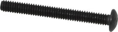 Value Collection - #8-32 UNC Hex Socket Drive, Button Screw - Alloy Steel, Black Oxide Finish, Fully Threaded, 1-1/2" Length Under Head - Benchmark Tooling