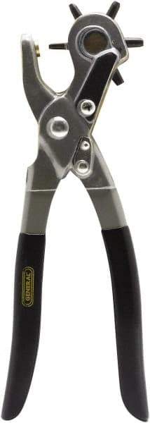 General - 5/64", 3/32", 7/64", 1/8", 5/32" & 3/16" Revolving Punch Pliers Punch - 1/8 to 3/8" Range - Benchmark Tooling