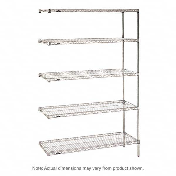 Metro - 2,000 Lb Capacity 5 Shelf Wire Shelving - Add-On Unit - Benchmark Tooling