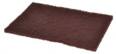 Standard Abrasives - Aluminum Oxide Hand Pad - Maroon, 6" Wide x 9" Long, Nonwoven - Benchmark Tooling