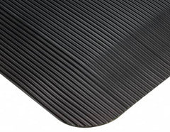 Wearwell - 75' Long x 2' Wide, Dry Environment, Anti-Fatigue Matting - Black, Vinyl with Vinyl Sponge Base, Beveled on 4 Sides - Benchmark Tooling
