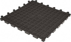 Wearwell - 18" Long x 18" Wide x 7/8" Thick, Anti-Fatigue Modular Matting Solid Grid - 4 Interlocking Sides, Black, For Dry Areas, Series 562 - Benchmark Tooling