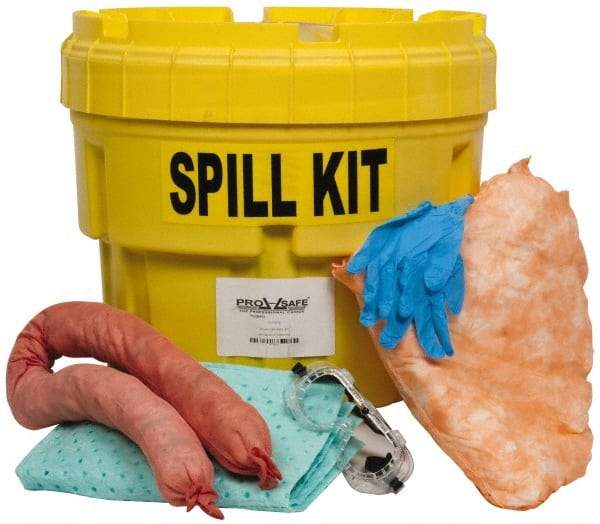 PRO-SAFE - Oil Only Spill Kit - 95 Gal Polyethylene Overpack Container - Benchmark Tooling