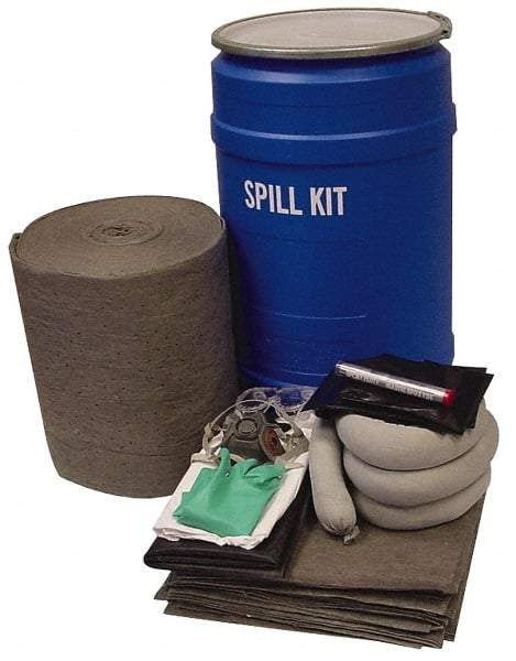 PRO-SAFE - Battery Acid Spill Kit - 30 Gal Polypropylene Drum - Benchmark Tooling