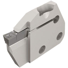 Iscar - Right Hand Cut, 5mm Insert Width, Cutoff & Grooving Support Blade for Indexables - 12mm Max Depth of Cut, 6mm Head Projection - Benchmark Tooling