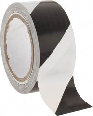 NMC - Black & White Striped Vinyl Tape - 2" Wide x 108' Long x 0.002" Thick, General Traffic - Benchmark Tooling