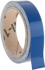NMC - Blue Solid Color Vinyl Tape - 1" Wide x 30' Long x 0.002" Thick, General Traffic - Benchmark Tooling