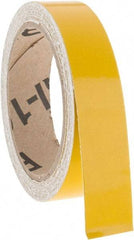 NMC - Yellow Solid Color Vinyl Tape - 1" Wide x 30' Long x 0.002" Thick, General Traffic - Benchmark Tooling