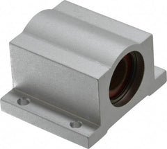 Pacific Bearing - 1/2" ID, 2" OAW x 1.688" OAL x 1-5/8" OAH Pillow Block - 975 Lb Static Cap, 1.688" Btw Mnt Hole Ctrs, 0.687" Base-to-Ctr Ht, Aluminum - Benchmark Tooling