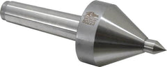 Riten - MT3 Taper Shank, 2-1/4" Head Diam 330 Lb Capacity Live Center - 5,000 Max RPM, 3-3/16" Head Length, 1/2" Point Diam, 3/4" Point Len, 330 Lb Max Workpc, 3-3/16" OAL, Pipe Nose Point - Benchmark Tooling