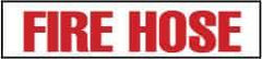 NMC - Fire Hose, Plastic Fire Sign - 12" Wide x 4" High - Benchmark Tooling