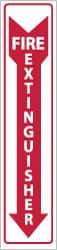NMC - Fire Extinguisher, Aluminum Fire Sign - 4" Wide x 18" High - Benchmark Tooling