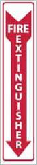NMC - Fire Extinguisher, Aluminum Fire Sign - 4" Wide x 18" High - Benchmark Tooling