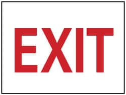 NMC - Exit, Aluminum Exit Sign - 14" Wide x 10" High - Benchmark Tooling