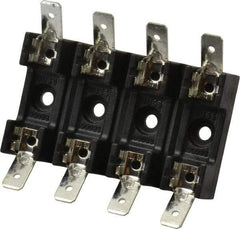 Cooper Bussmann - 4 Pole, 300 VAC/VDC, 30 Amp, Bolt-in Fuse Block - 1/4 Inch Diameter x 1-1/4 Inch Fuse Length, 2 Inch Long x 2-3/8 Inch Wide x 14.3mm High Block, 266°F - Benchmark Tooling