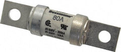 Cooper Bussmann - 500 VAC/VDC, 80 Amp, Fast-Acting Semiconductor/High Speed Fuse - Bolt-on Mount, 3-5/8" OAL, 200 (RMS Symmetrical), 50 at DC kA Rating, 0.947" Diam - Benchmark Tooling