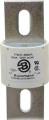 Cooper Bussmann - 500 VAC/VDC, 800 Amp, Fast-Acting Semiconductor/High Speed Fuse - Bolt-on Mount, 6-15/32" OAL, 200 (RMS Symmetrical), 50 at DC kA Rating, 2-1/2" Diam - Benchmark Tooling