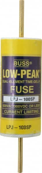 Cooper Bussmann - 300 VDC, 600 VAC, 100 Amp, Time Delay General Purpose Fuse - Bolt-on Mount, 4-5/8" OAL, 100 at DC, 300 at AC (RMS) kA Rating, 1-1/8" Diam - Benchmark Tooling