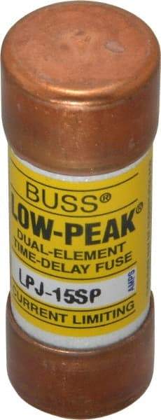 Cooper Bussmann - 300 VDC, 600 VAC, 15 Amp, Time Delay General Purpose Fuse - Fuse Holder Mount, 2-1/4" OAL, 100 at DC, 300 at AC (RMS) kA Rating, 13/16" Diam - Benchmark Tooling