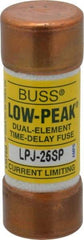 Cooper Bussmann - 300 VDC, 600 VAC, 25 Amp, Time Delay General Purpose Fuse - Fuse Holder Mount, 2-1/4" OAL, 100 at DC, 300 at AC (RMS) kA Rating, 13/16" Diam - Benchmark Tooling