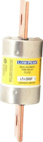 Cooper Bussmann - 300 VDC, 600 VAC, 250 Amp, Time Delay General Purpose Fuse - Bolt-on Mount, 7-1/8" OAL, 100 at DC, 300 at AC (RMS) kA Rating, 2" Diam - Benchmark Tooling