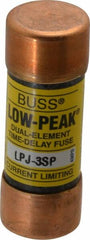 Cooper Bussmann - 300 VDC, 600 VAC, 3 Amp, Time Delay General Purpose Fuse - Fuse Holder Mount, 2-1/4" OAL, 100 at DC, 300 at AC (RMS) kA Rating, 13/16" Diam - Benchmark Tooling