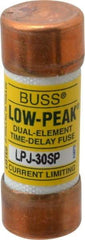 Cooper Bussmann - 300 VDC, 600 VAC, 30 Amp, Time Delay General Purpose Fuse - Fuse Holder Mount, 2-1/4" OAL, 100 at DC, 300 at AC (RMS) kA Rating, 13/16" Diam - Benchmark Tooling